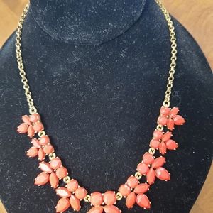 J crew orange/red necklace